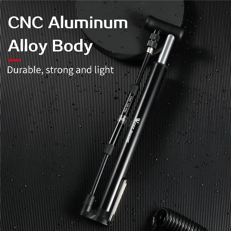 120PSI High Pressure Bike Foot Pump With Gauge Mini Portable Alloy Pump For Schrader Presta Valve Tire Air Inflator