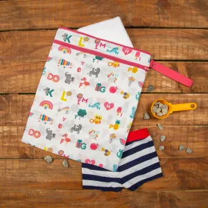 Alphabets Pink Organic Wet/Dry Bag