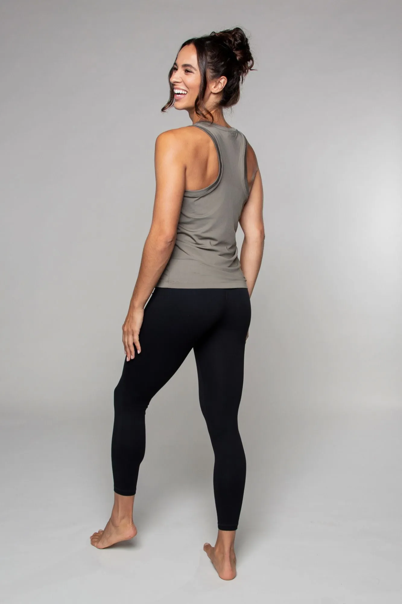 Athletic Vest Tank Top Soft Khaki