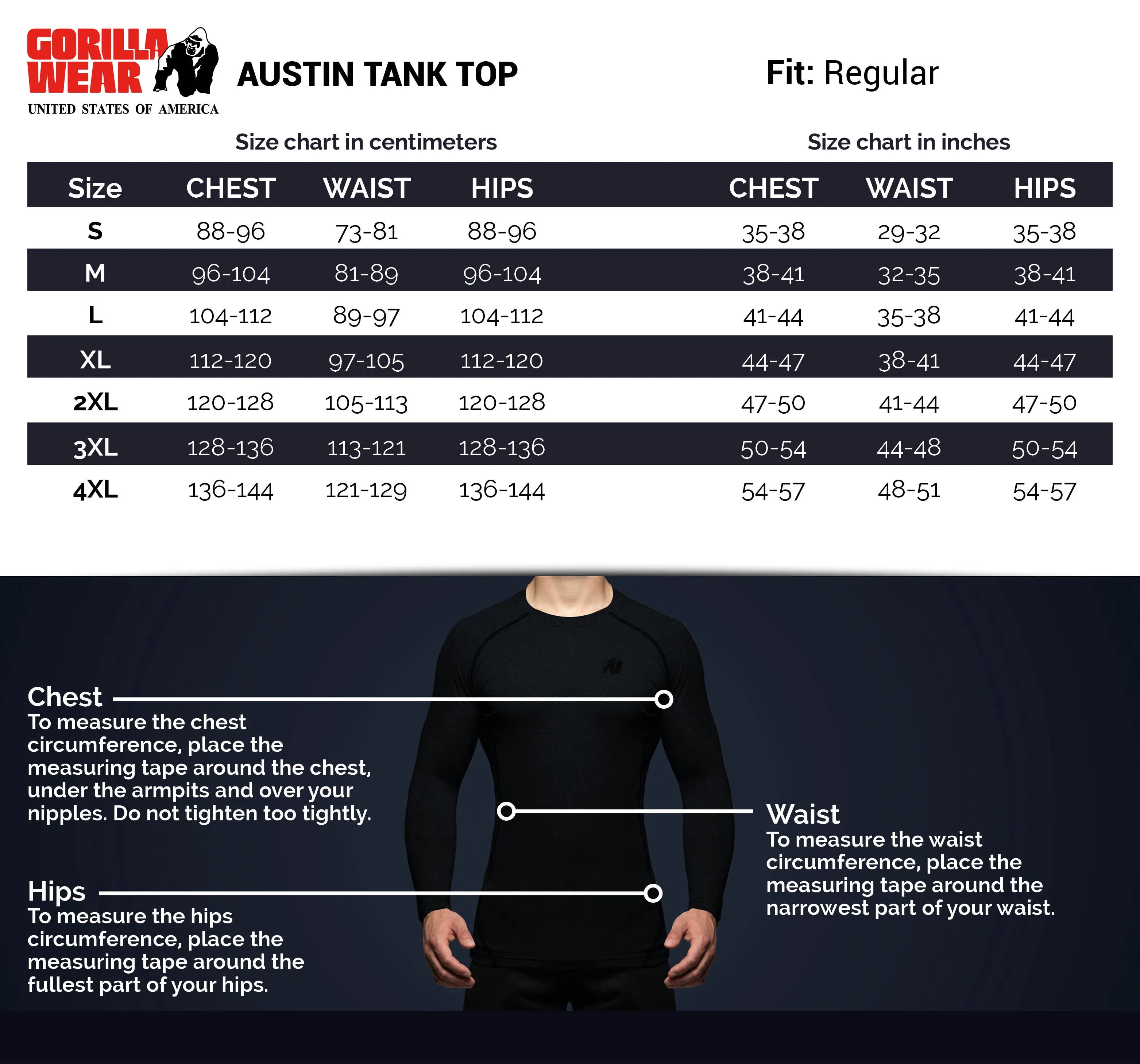 Austin Tank Top -Gray/Black