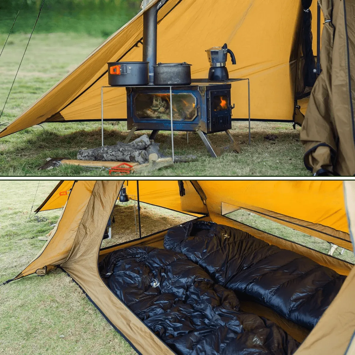 backpacking hot tent with stove jack