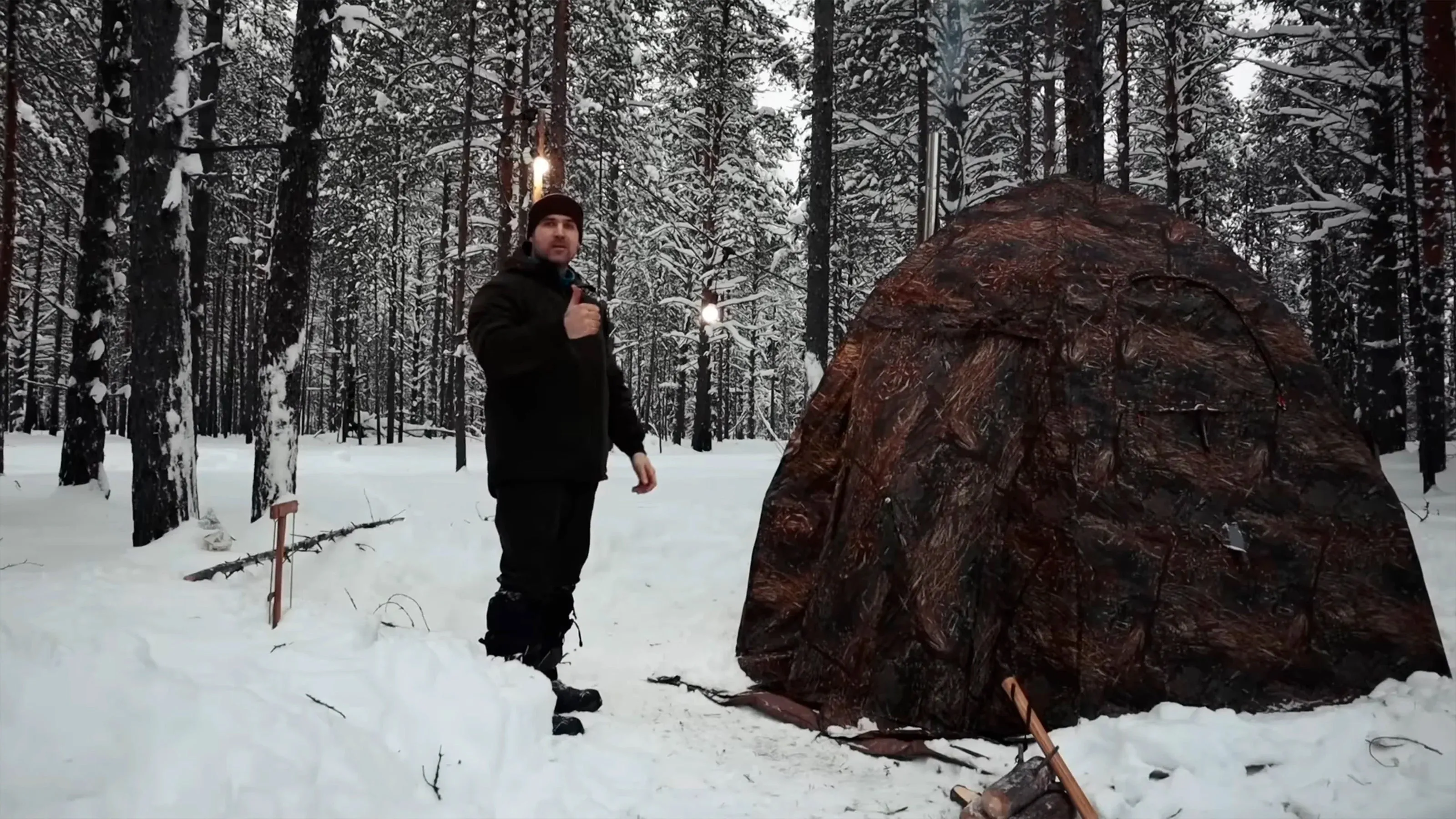 Best Hot Tents - All-Season Tent with Stove Jack "UP-2-mini". Best tent for 1-3 person