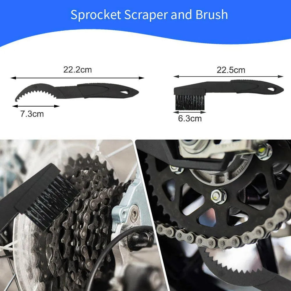 Chain Cleaner Scrubber Brushes Cycling Cleaning Kit Bicycle Accessories Mountain Bike Wash Tool Set Bicycle Repair Tools