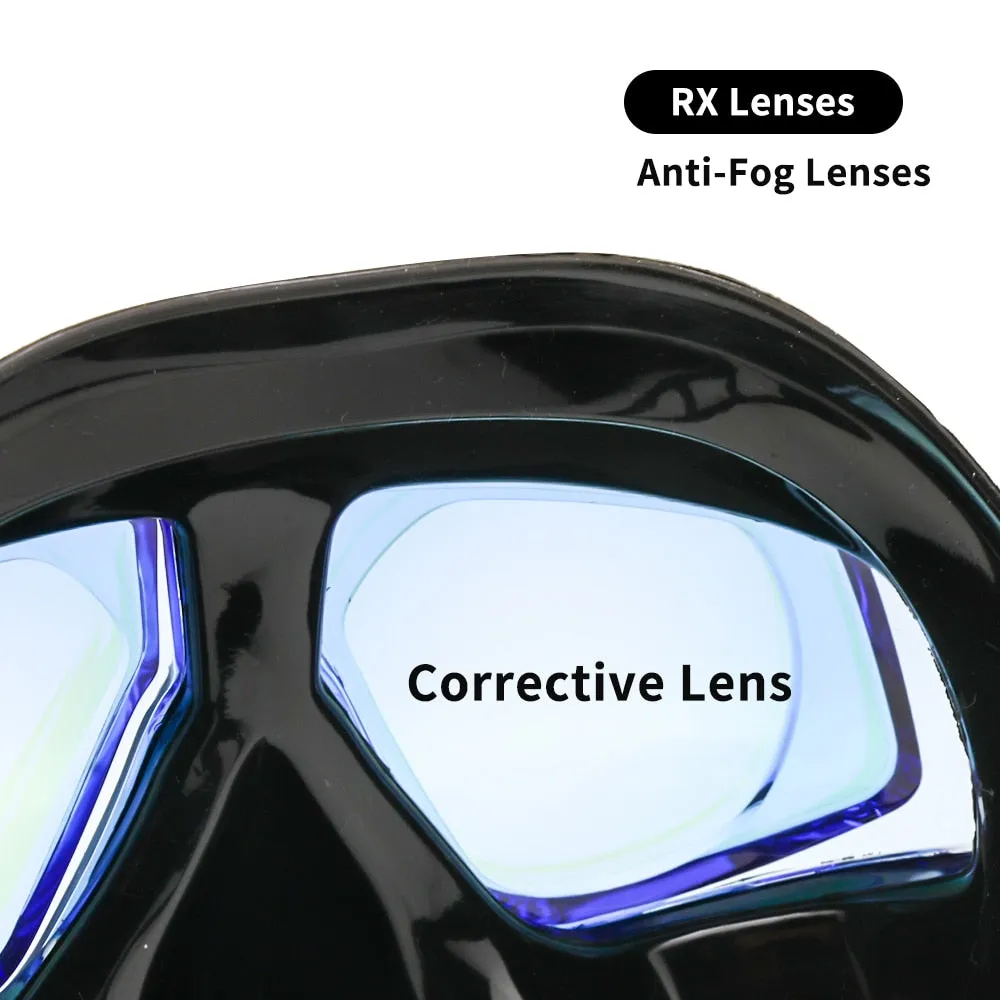 Enzodate Unisex Full Rim Polycarbonate Snorkel Mask Hyperopia Myopia MK005
