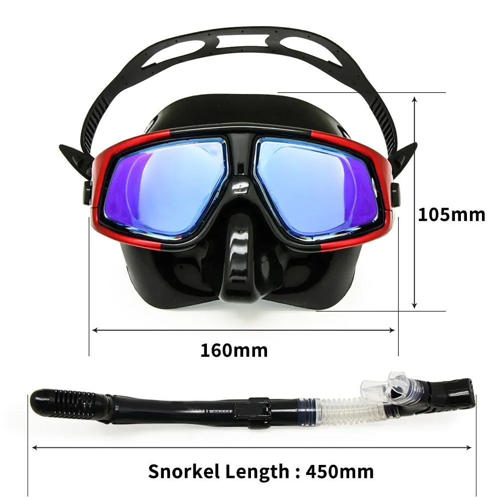 Enzodate Unisex Full Rim Polycarbonate Snorkel Mask Hyperopia Myopia MK005