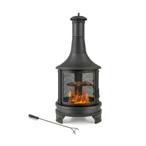 essential 30 Inch Outdoor Fire Pit Chininea with Grill for Garden Backyard BBQ Bonfire Deck and Patio, Camping Stove for Outdoor Cooking