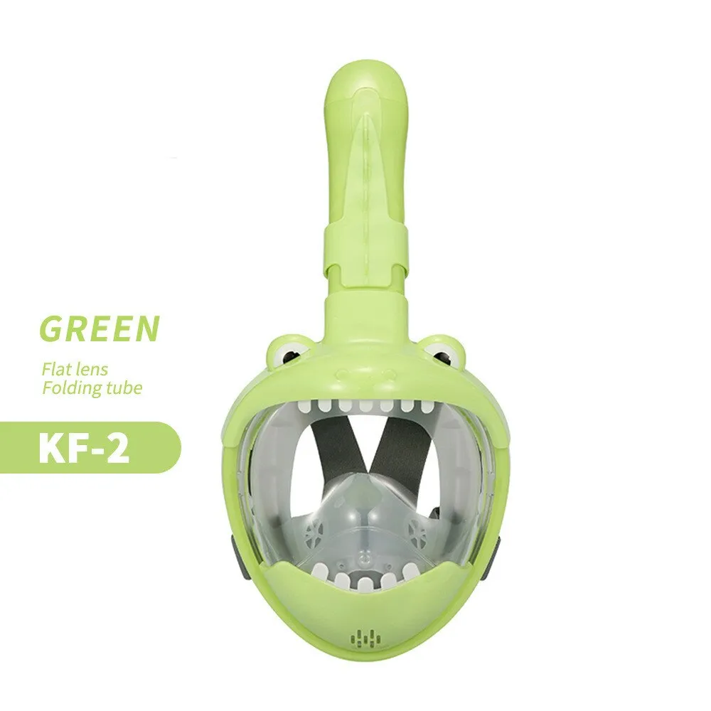 Kids' Full-Face Snorkeling Mask with Support Goggles - Ages 4-11