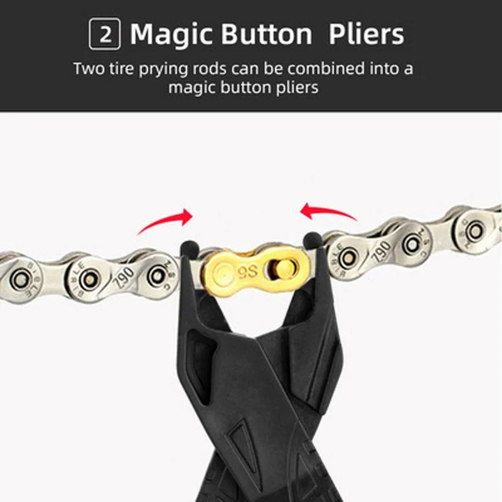 Multifunction Bike Tyre Lever Link Lever MTB Road Bike Master Chain Hook Buckle Plier Pry Bar Bicycle Chain Repair Removal Tools