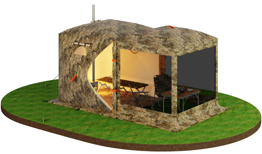 Russian Bear "Cuboid 4.40" Woodstove Tent | 4-6 person