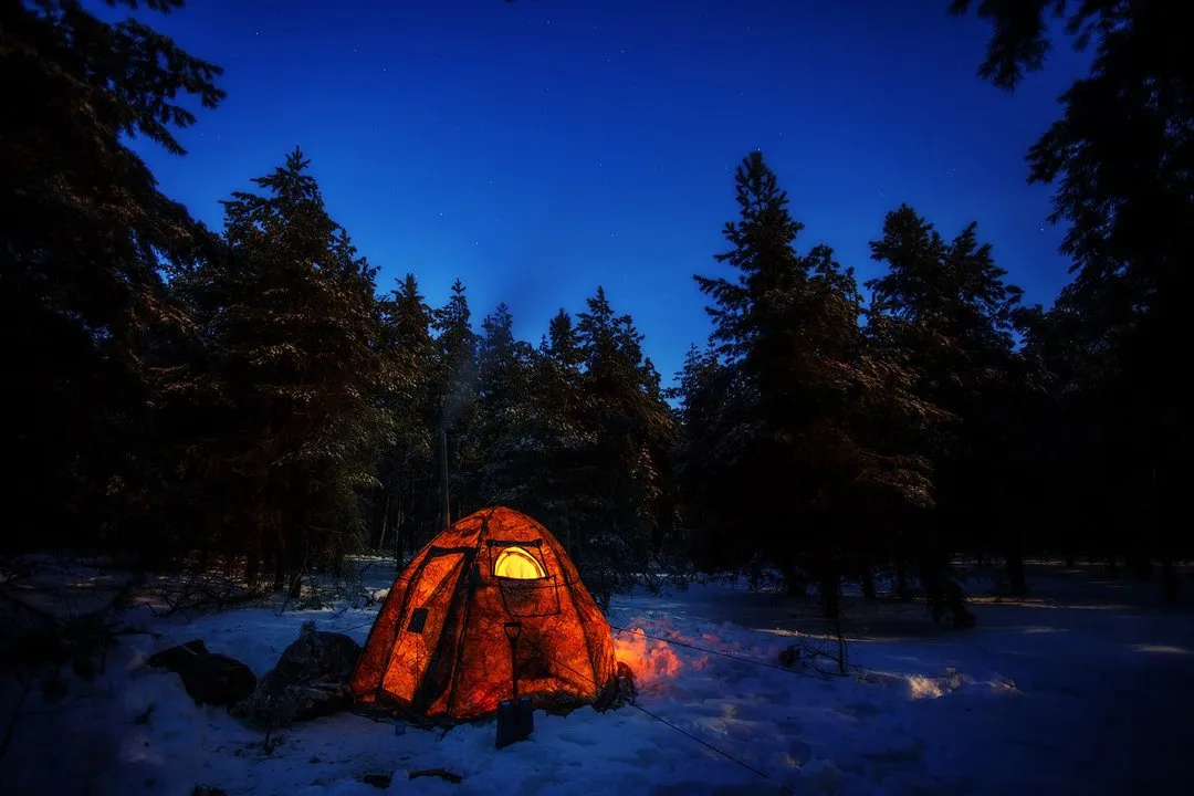 Russian Bear "UP-2-mini" Woodstove Tent with DOOR | 1-3 person