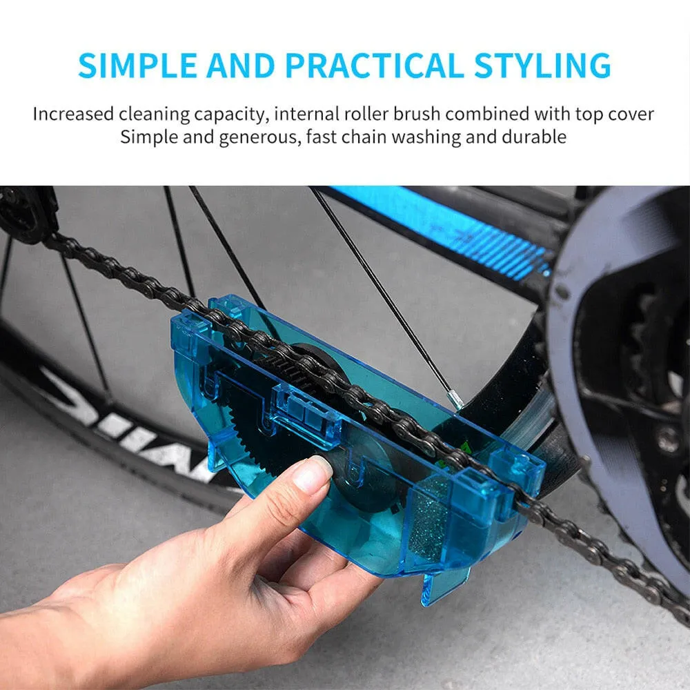 ThinkRider Portable Bicycle Chain Cleaner Bike Brushes Scrubber Wash Tool Mountain Cycling Cleaning Kit Outdoor Accessory
