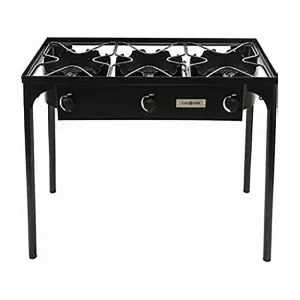 Three Burner Adjustable High Pressure Stove, (225K BTU) 34.25" x 17.75" x 28.50"
