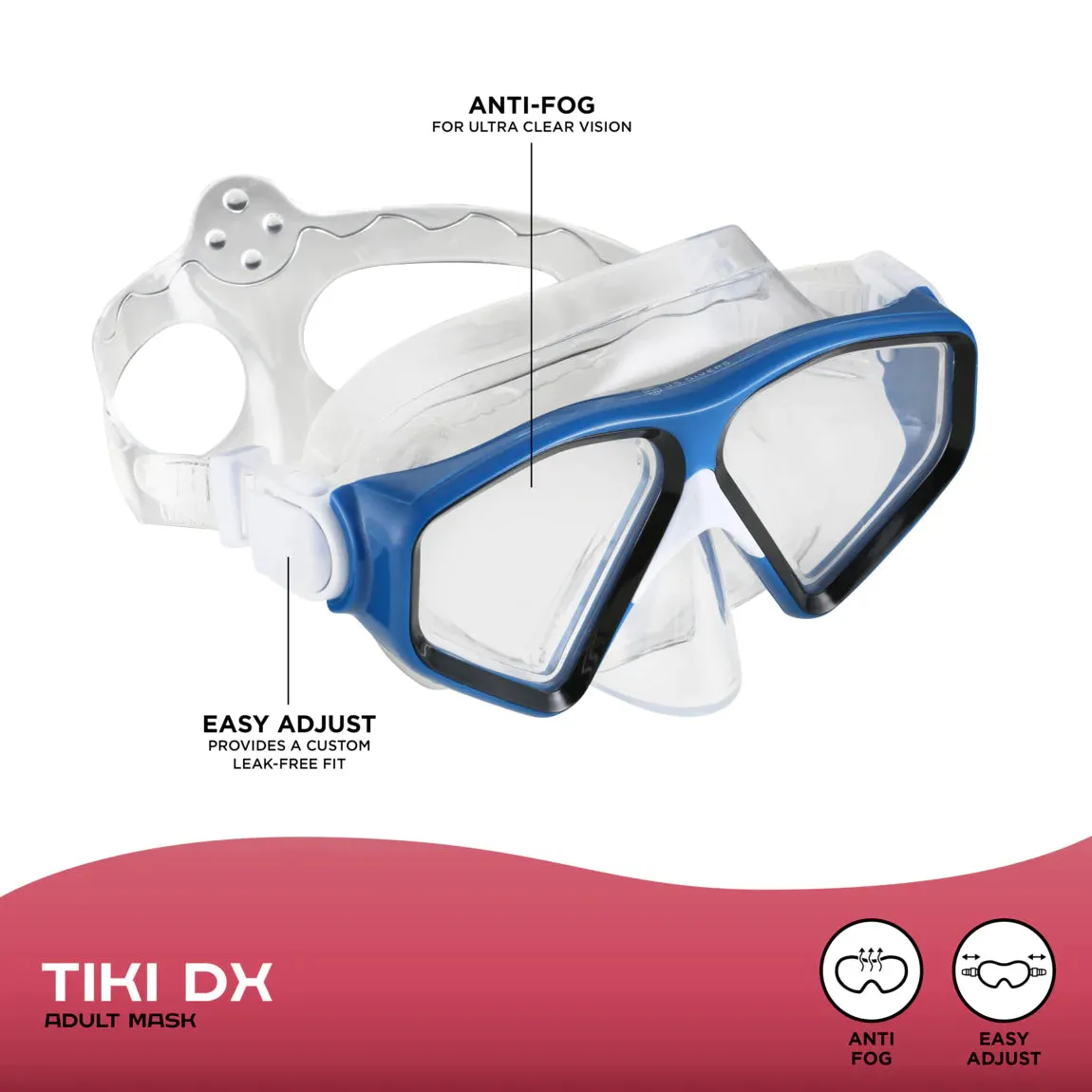 Tiki DX Mask - Blue/White