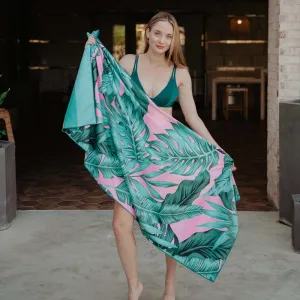 Tropical Leaves Quick Dry Towel for Beach