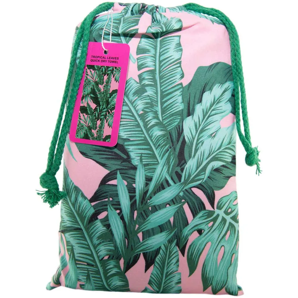Tropical Leaves Quick Dry Towel for Beach